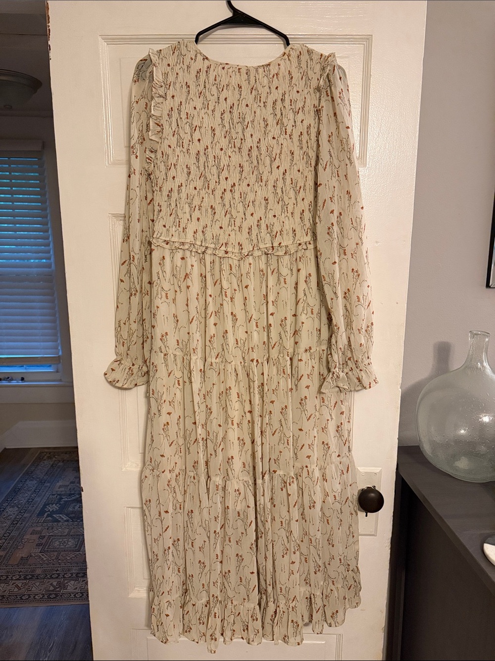 Altar'd State Cream Floral Long Sleeve Maxi Dress - Picture 3 of 3